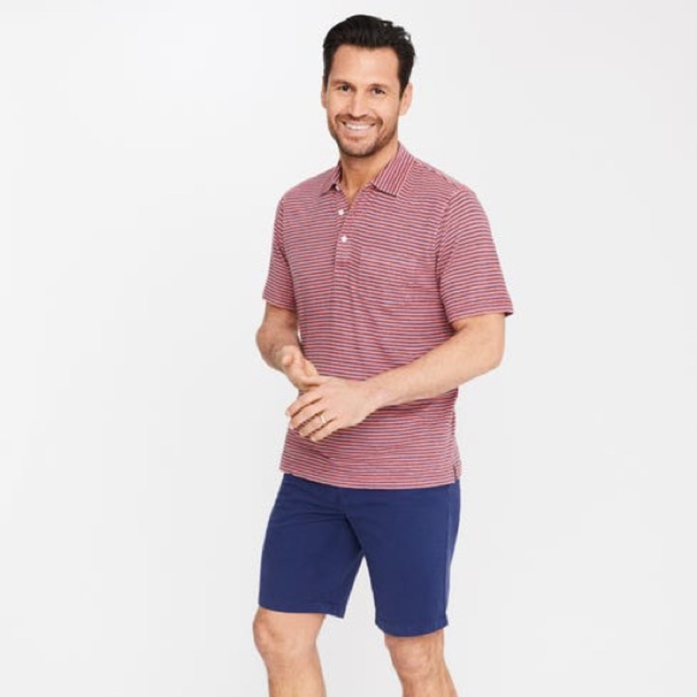 J. McLaughlin striped Polo, Men’s Large